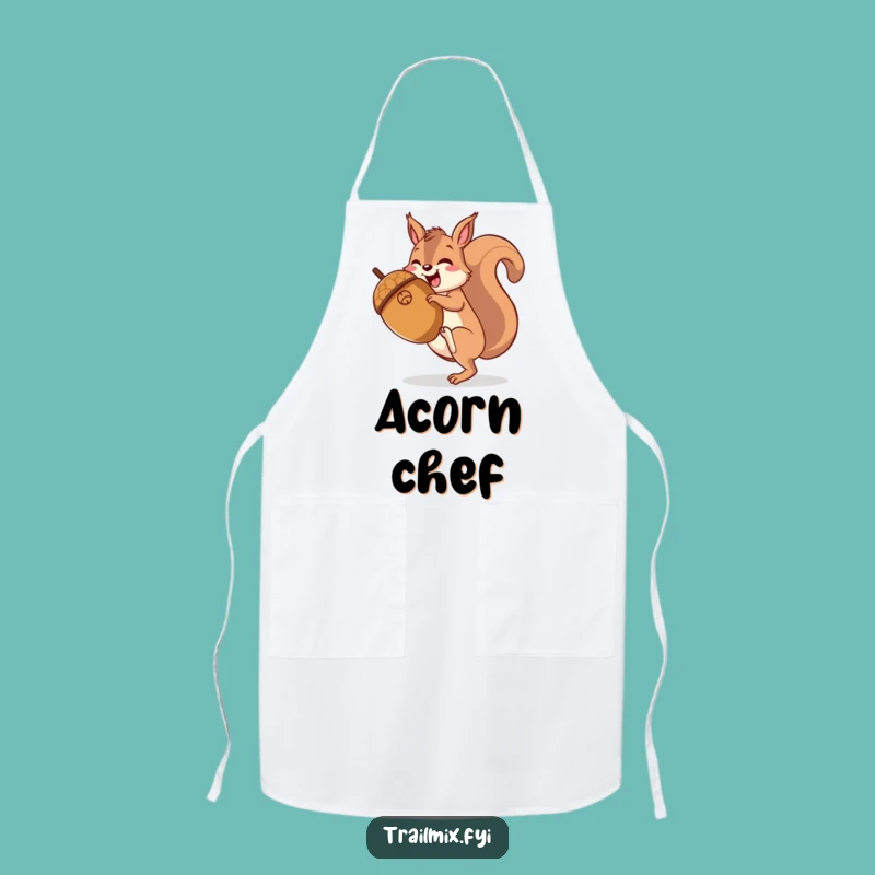 Funny Squirrel Hiking Acorn Apron - Whimsical Kitchen Wear, Perfect Humorous Gift