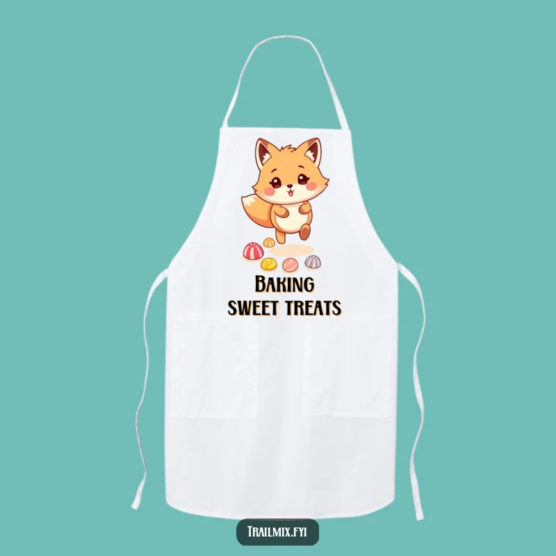 Funny Fox Candy Trail Apron: Cook Up Some Sweet Laughter!