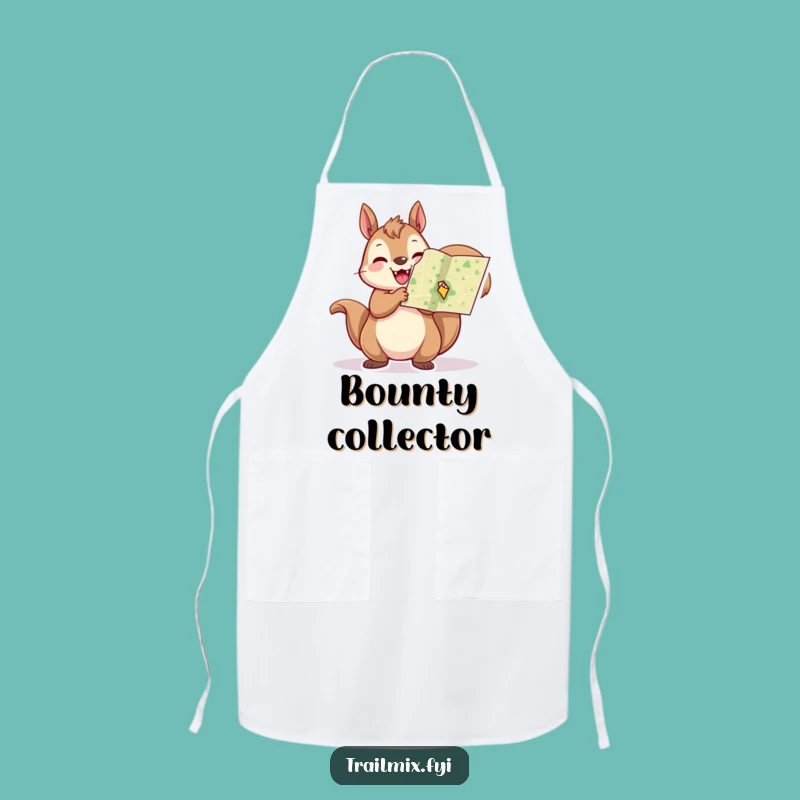 Funny Squirrel Kitchen Apron: Cheerful Map Holder Cooking Gift