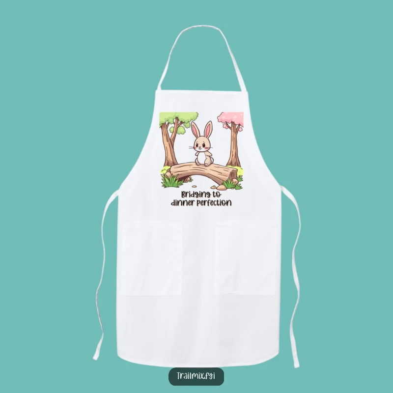 Funny Brave Rabbit Apron: Kitchen Crossing, Perfect Funny Gift for Cooks