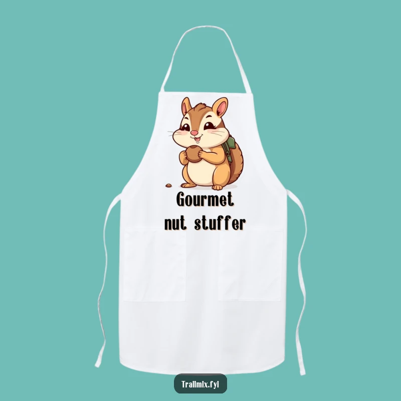 Funny Chipmunk Hiking Kitchen Apron - Cheerful Chef Character Wear