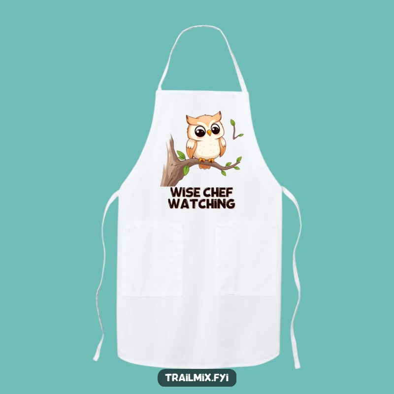 Funny Owl Trail Watcher Apron: Observe and Cook with Style
