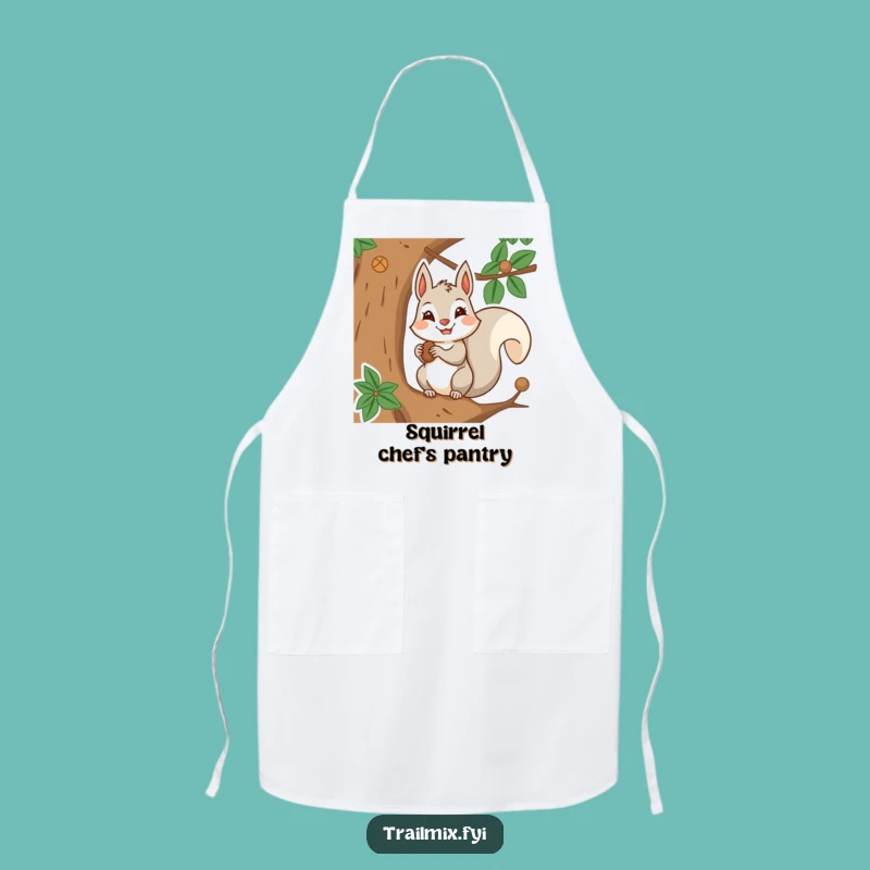 Funny Squirrel Chef's Apron: Determined Nut Storer's Kitchen Wear, Gift