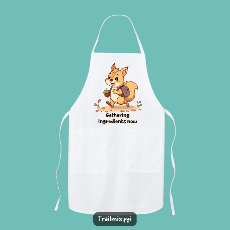 Funny Squirrel Acorn Apron: Kitchen Preparer, Perfect Funny Gift for Bakers