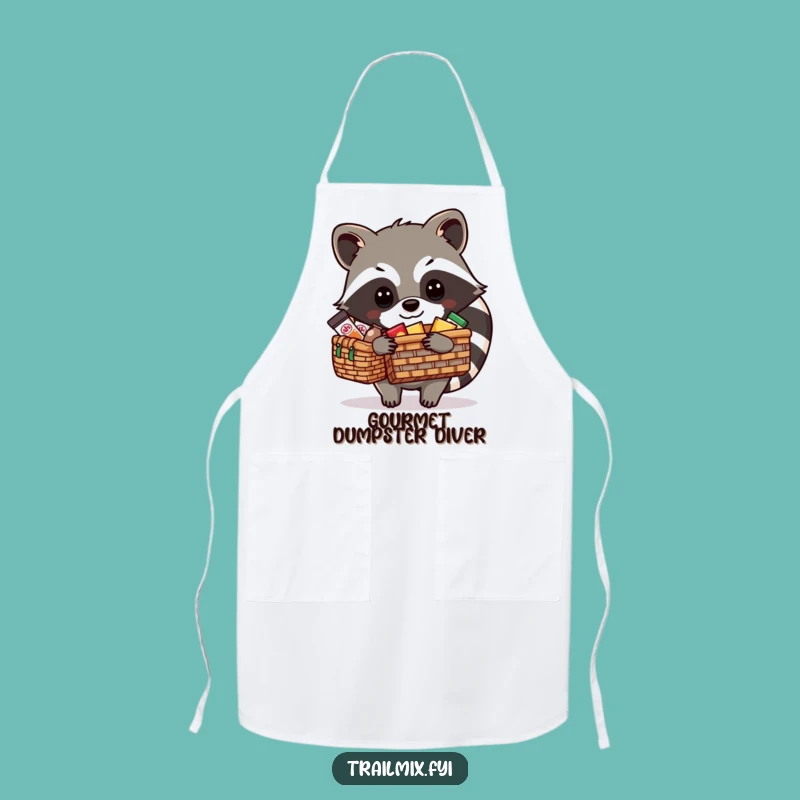 Funny Raccoon Picnic Packing Apron - Chef's Delightful & Hilarious Kitchen Gear
