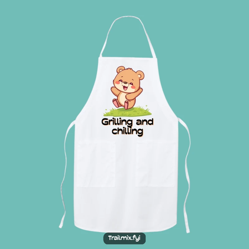 Funny Bear Cub Apron: Playful Kitchen Fun, A Charming Funny Gift for Cooks