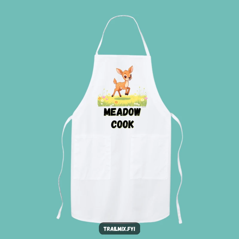 Funny Deer Fawn Bounding Apron: A Hilarious Helper for Meadow Cooking