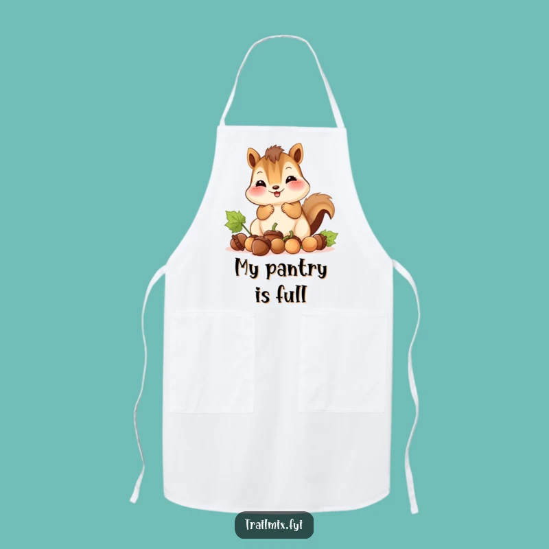 Funny Smiling Chipmunk Apron: Adorable Kitchen Helper & Gift