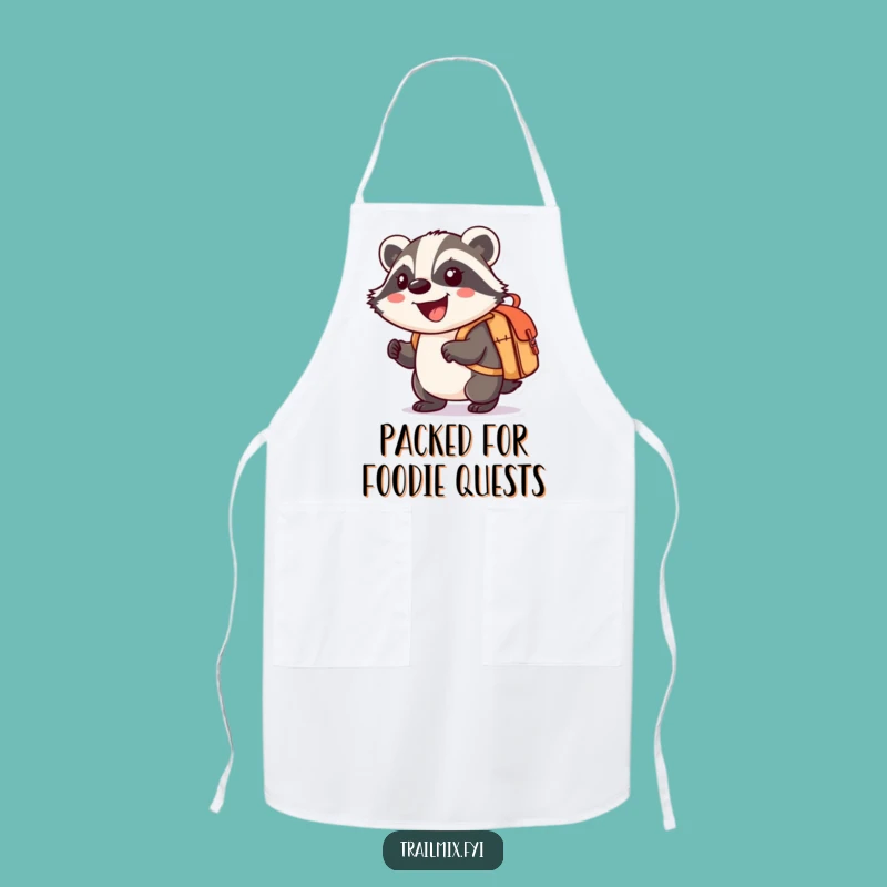 Funny Badger Explorer Apron - Kitchen Cartoon Adventure Gift