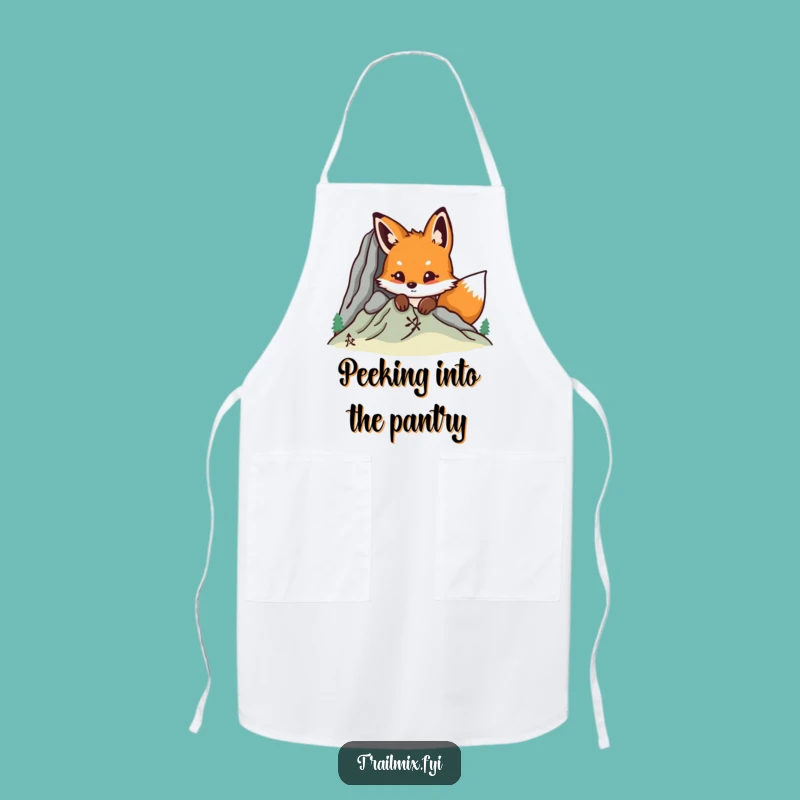 Funny Fox Mountain Peek Apron - Hilarious Kitchen Accessory Gift