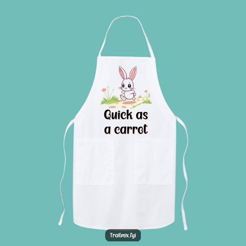 Funny Bunny Trail Hop Apron - Playful Kitchen Accessory Gift