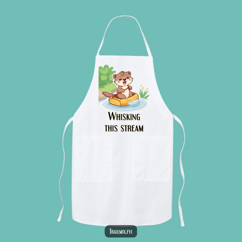 Funny Otter Rafting Apron: Culinary Fun for Kitchen Adventures