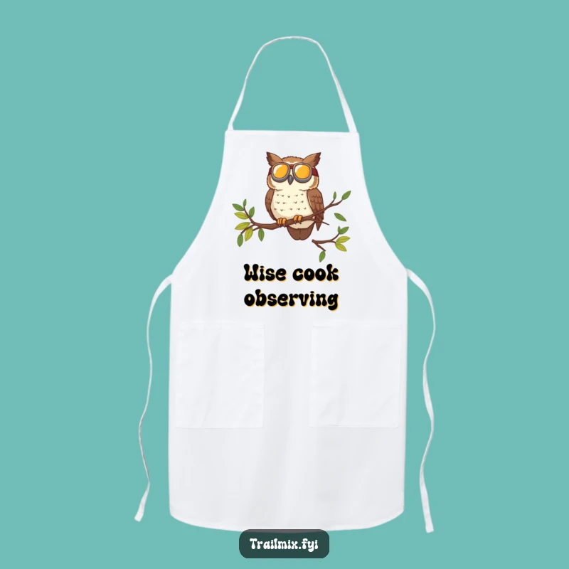 Funny Brave Owl Goggles Kitchen Apron - Adventurous Chef Wear