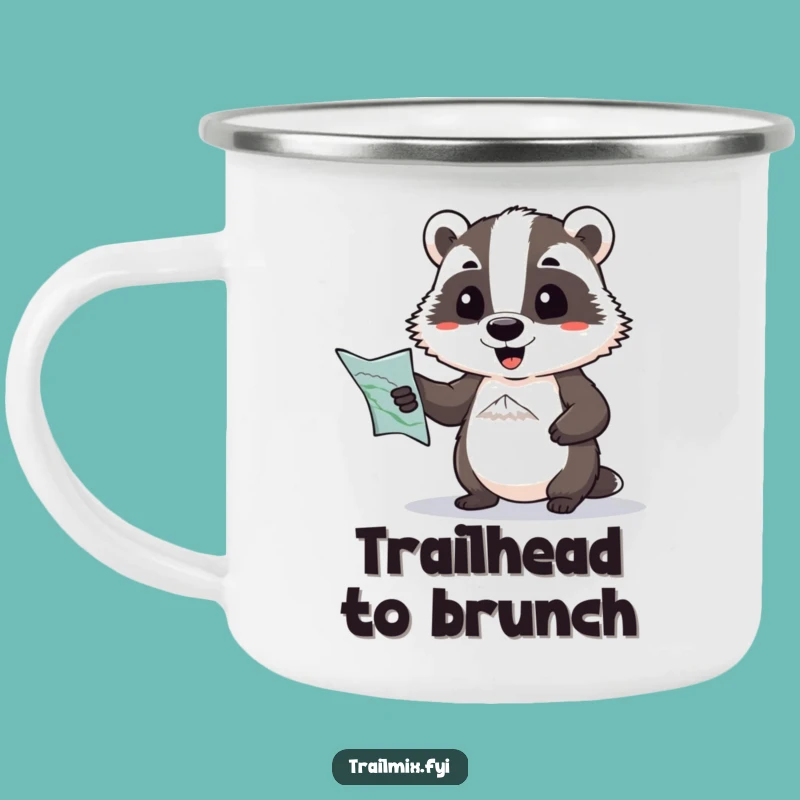Funny Badger's Expedition Camping Mug: Bold Humor for Outdoor Adventures, Perfect Gift