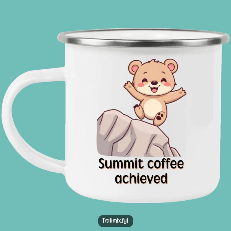 Funny Bear Cub Camping Mug - Your Glee-ful Companion for Cozy Sips