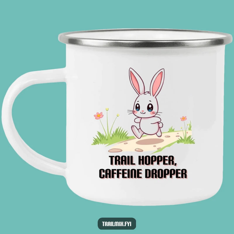 Funny Bunny Trail Hop Camping Mug - Durable & Hilarious Outdoor Gear Gift