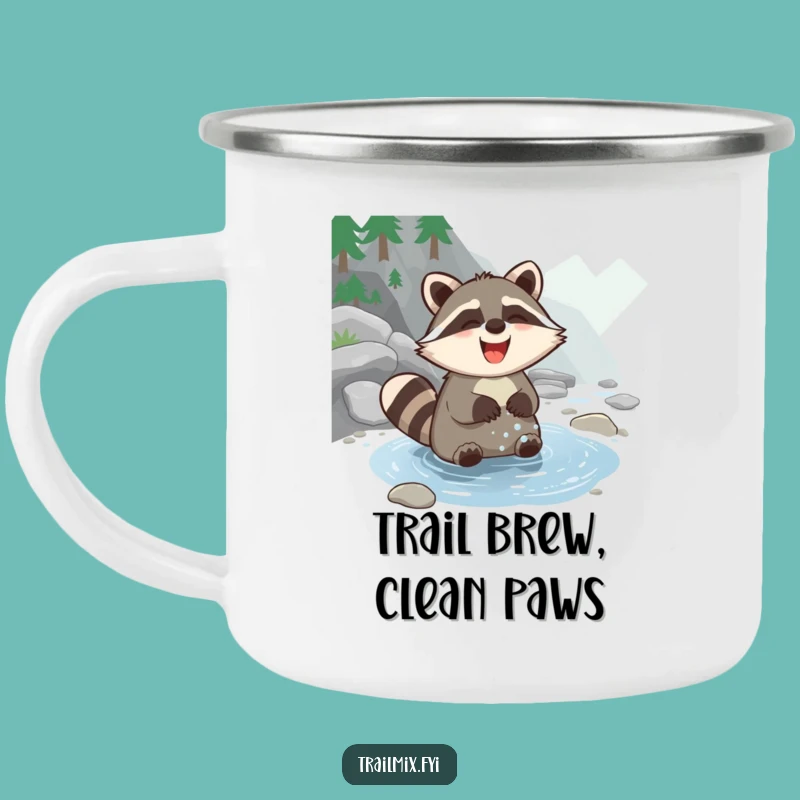 Funny Giggling Raccoon Camping Mug: Rugged Fun for Outdoors, A Memorable Funny Gift