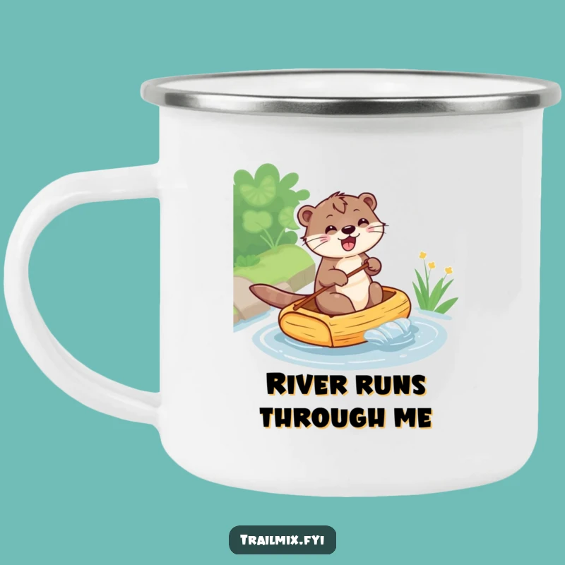 Funny Otter Rafting Camping Mug: Rugged and Humorous Outdoor Companion