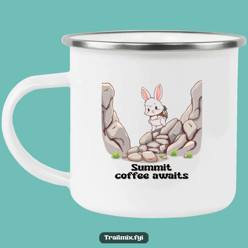 Funny Rabbit Adventurer Camping Mug - Outdoor Trek Bird Gift