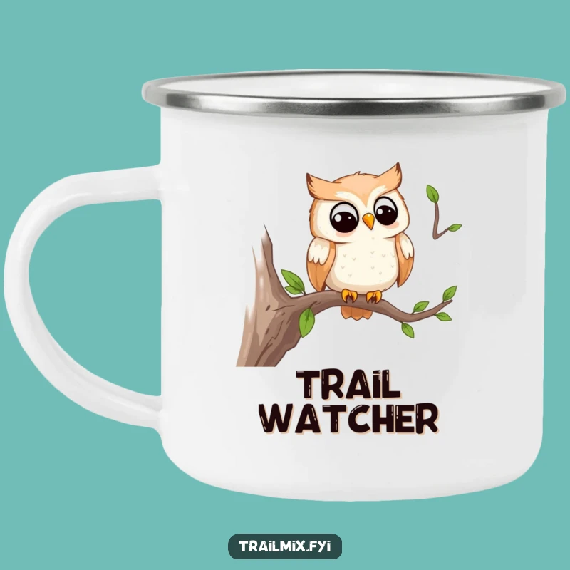 Funny Owl Trail Watcher Camping Mug: Observe the Outdoors