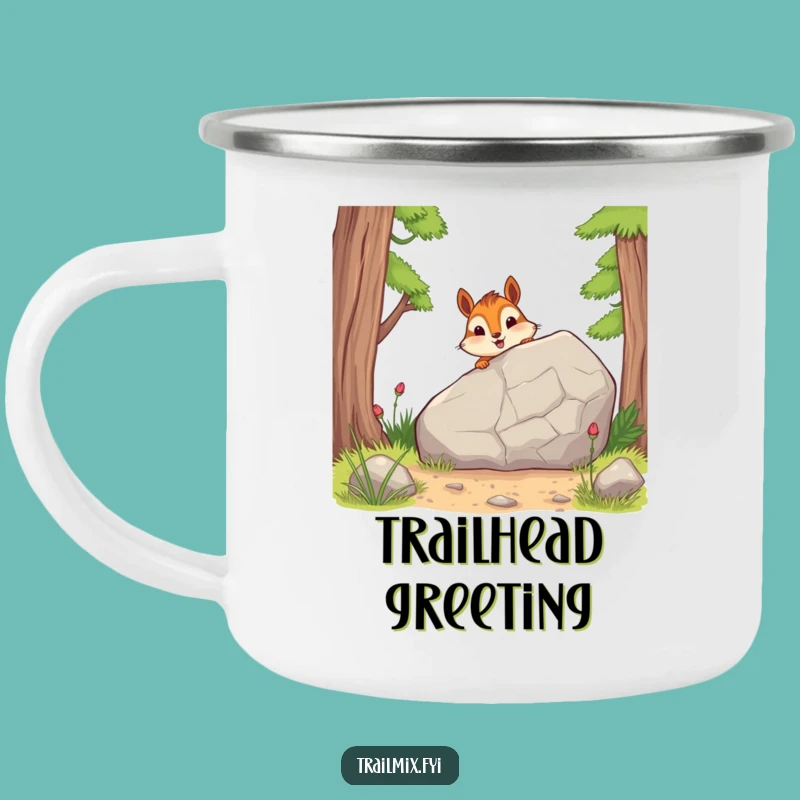 Funny Chipmunk Trail Camping Mug: Cozy Hiking Gift for Nature Lovers!