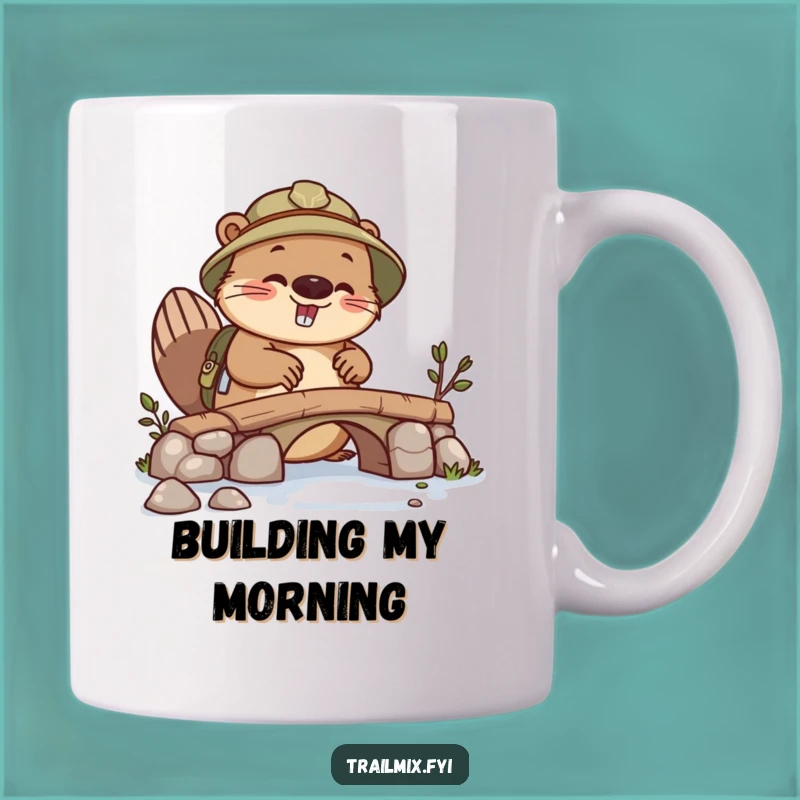 Funny Beaver Explorer Mug - Build Your Day with Humorous Productivity