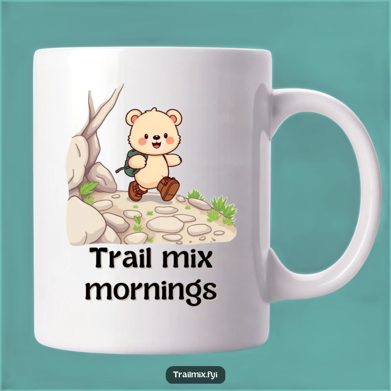 Funny Bear Cub Hiking Mug: Happy Explorer Boots Gift for Adventure Lovers