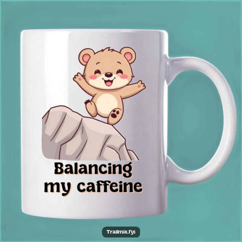 Funny Bear Cub Mug - Balance and Glee for Your Happiest Mornings