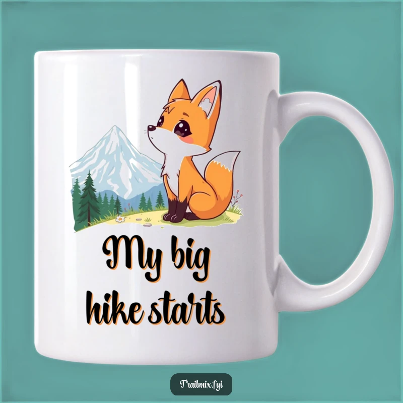 Funny Fox Wonder Mug: Curious Explorer's Funny Mountain Vista Gift