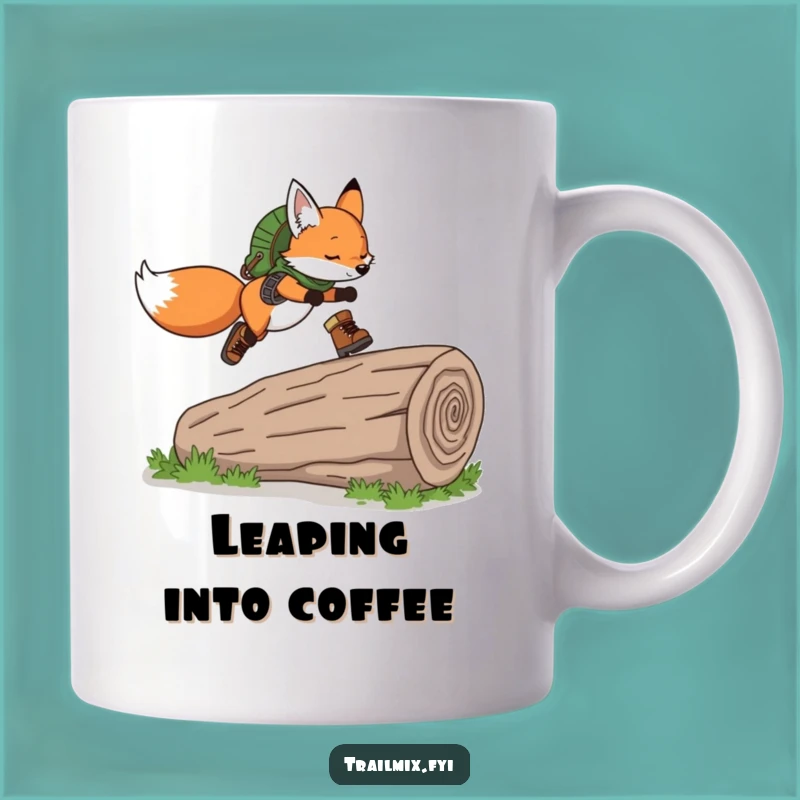 Funny Fox Hiking Boots Mug: Agile Jumper Humor, Perfect Funny Gift