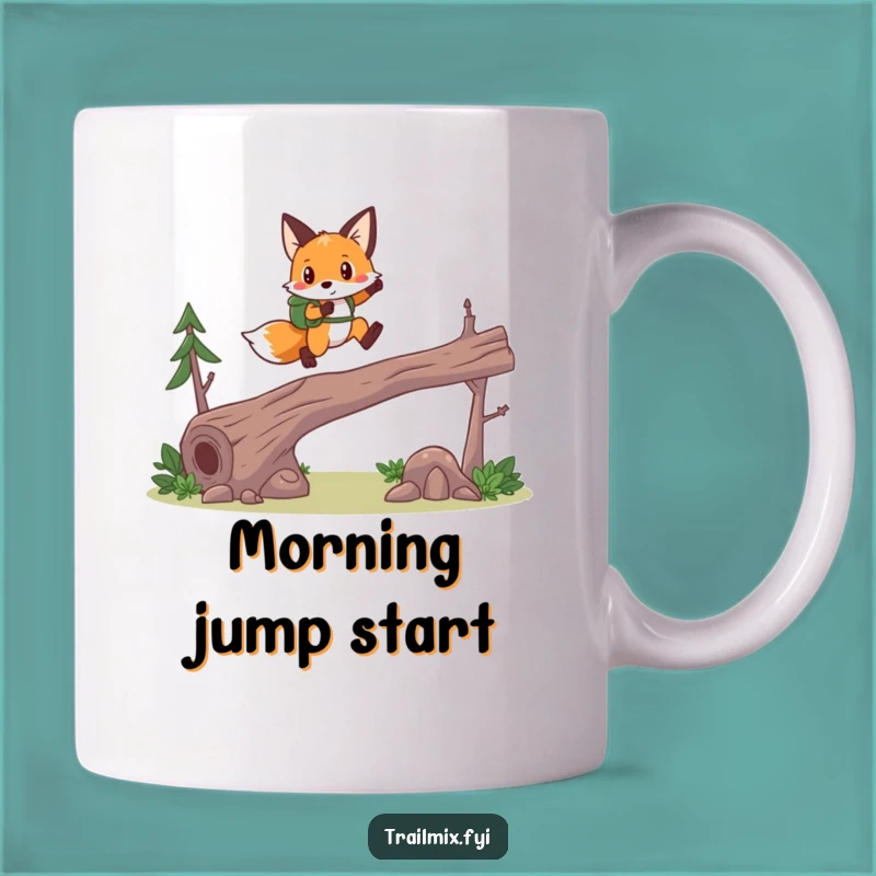 Funny Fox Hiker Mug - Brave Leaps and Laughs for Adventurous Mornings