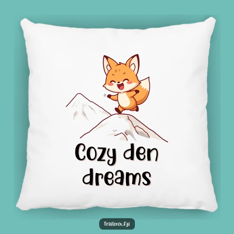 Funny Fox Slope Pillow: Cozy Delighted Bounding Cushion Gift