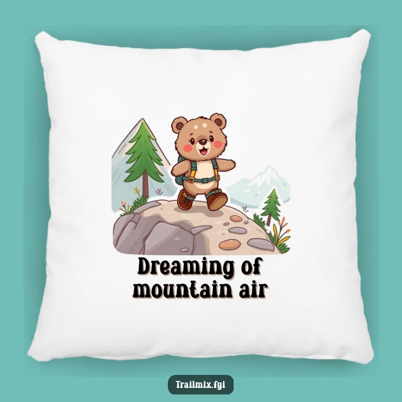 Funny Fuzzy Bear Pillow: Cozy Comfort, Joyful Mountain Skipper Funny Gift