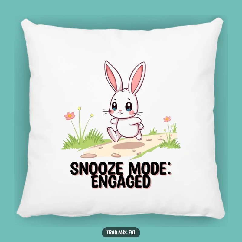 Funny Bunny Trail Hop Pillow - Comfy & Hilarious Accent Decor Gift