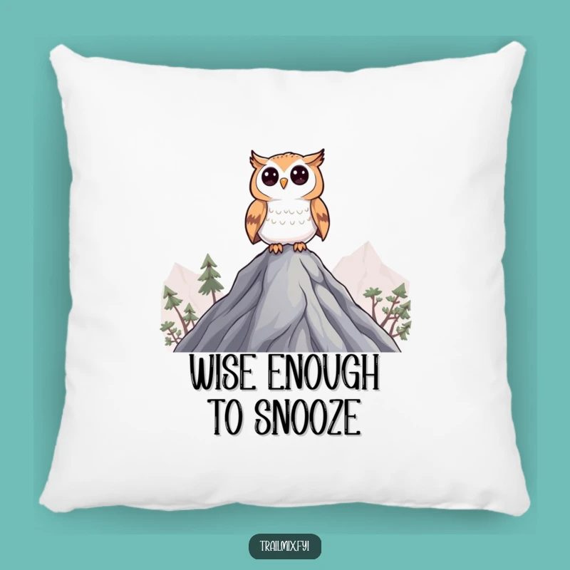 Funny Curious Owl Pillow: Cozy perch comfort, lovely funny gift for relaxation.