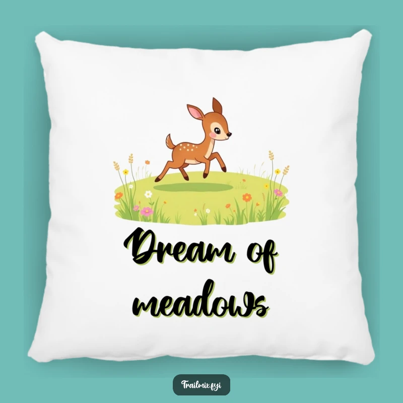 Funny Deer Pillow: Playful Bounding Comfort, Great Nature Funny Gift!