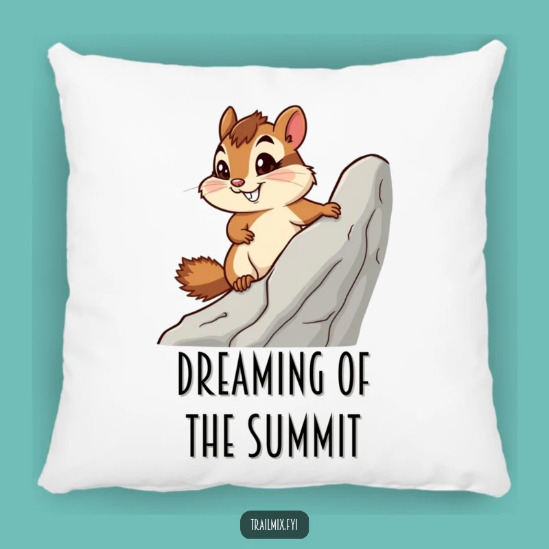 Funny Determined Chipmunk Pillow, Cozy Motivational Decor and a Perfect Funny Gift