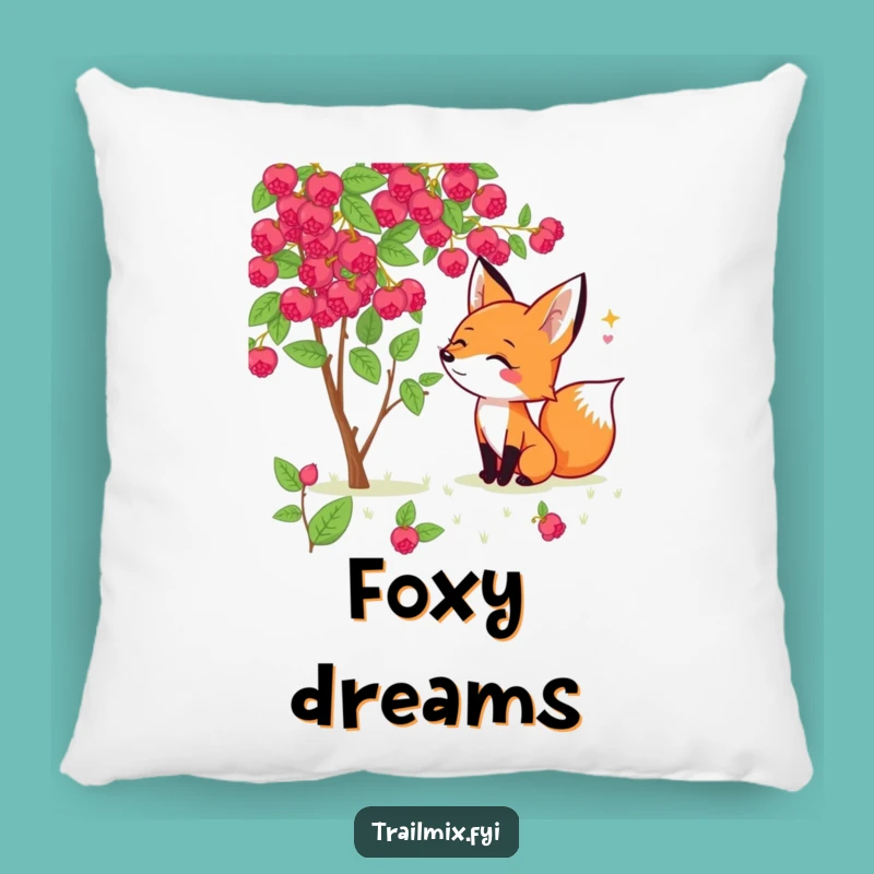 Funny Fox Berry Sniffing Pillow: Cozy and Hilarious Woodland Accent
