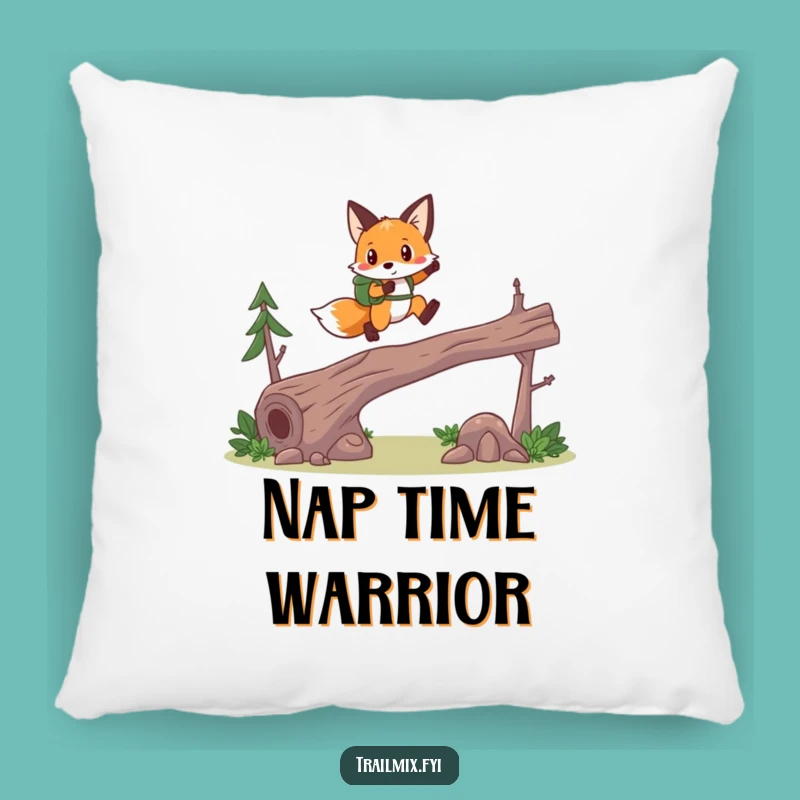 Funny Fox Hiker Pillow - Cozy Comfort for Brave Explorers