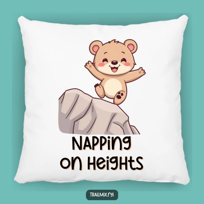 Funny Bear Cub Pillow - Cozy Comfort with Glee-ful Balance