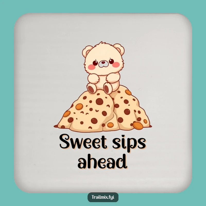 Funny Bear Cookie Mountain Coaster - Joyful & Hilarious Drink Gift