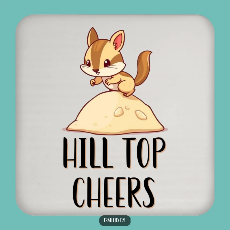 Funny Chipmunk Coaster Set: Hilarious Determined Character Drink Protectors