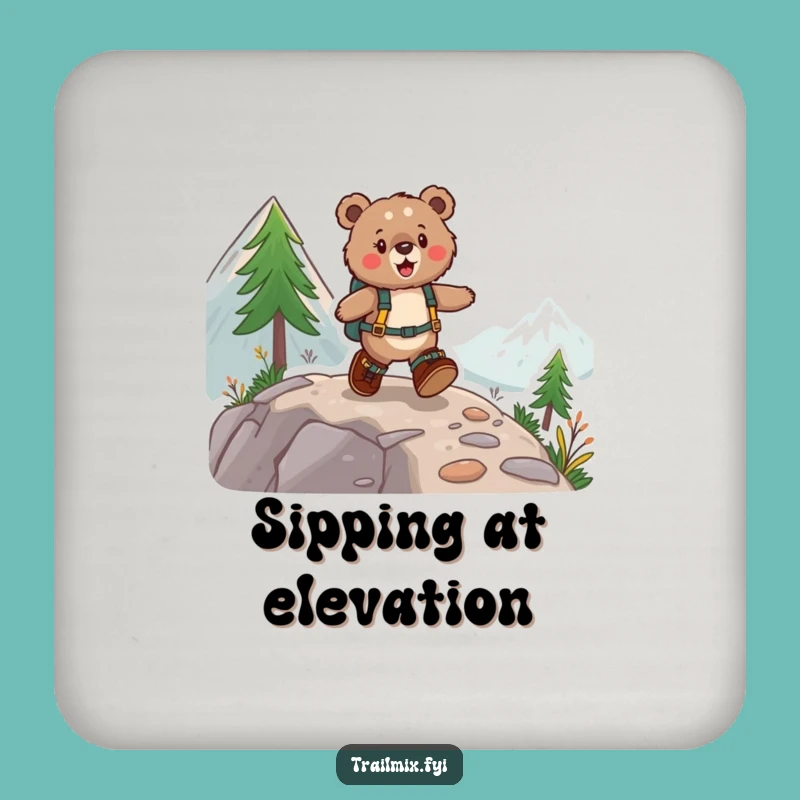 Funny Fuzzy Bear Coaster: Protect Surfaces with Joy, Perfect Funny Gift