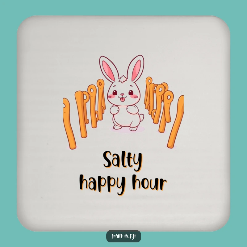 Funny Rabbit Pretzel Maze Coaster - Happy & Hilarious Drink Gift