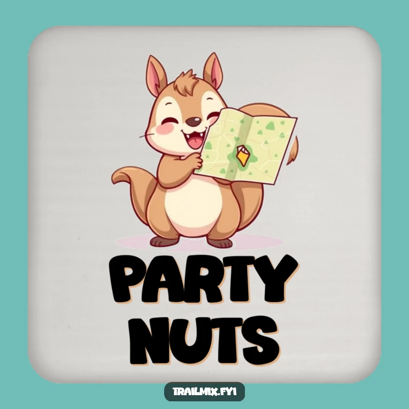 Funny Squirrel Coaster Set: Cheerful Map Holder Protection Gift