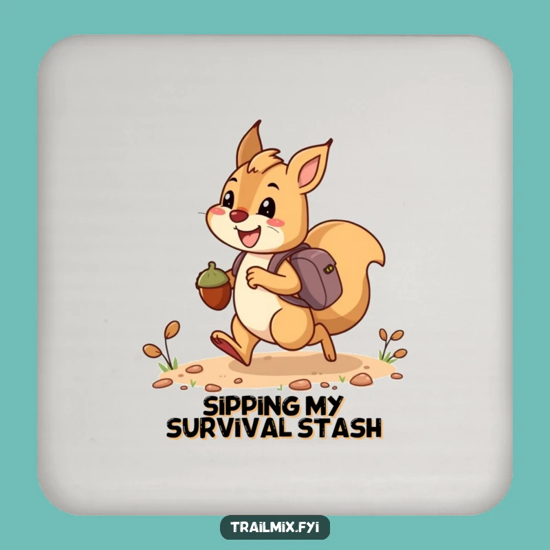 Funny Squirrel Acorn Coaster: Protect Surfaces with Fun, Perfect Funny Gift