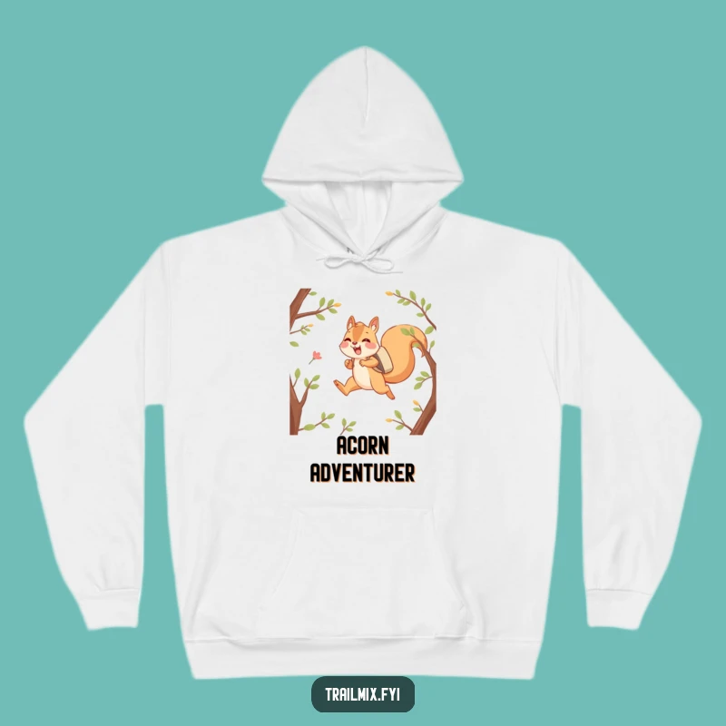 Funny Happy Squirrel Leaping Hoodie - Cozy Adventurous Critter Wear
