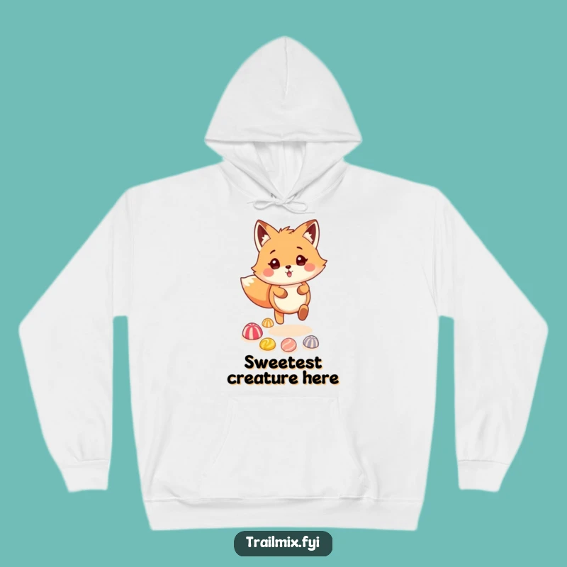 Cozy Funny Fox Candy Trail Hoodie: Snuggle Up with Sweet Humor!