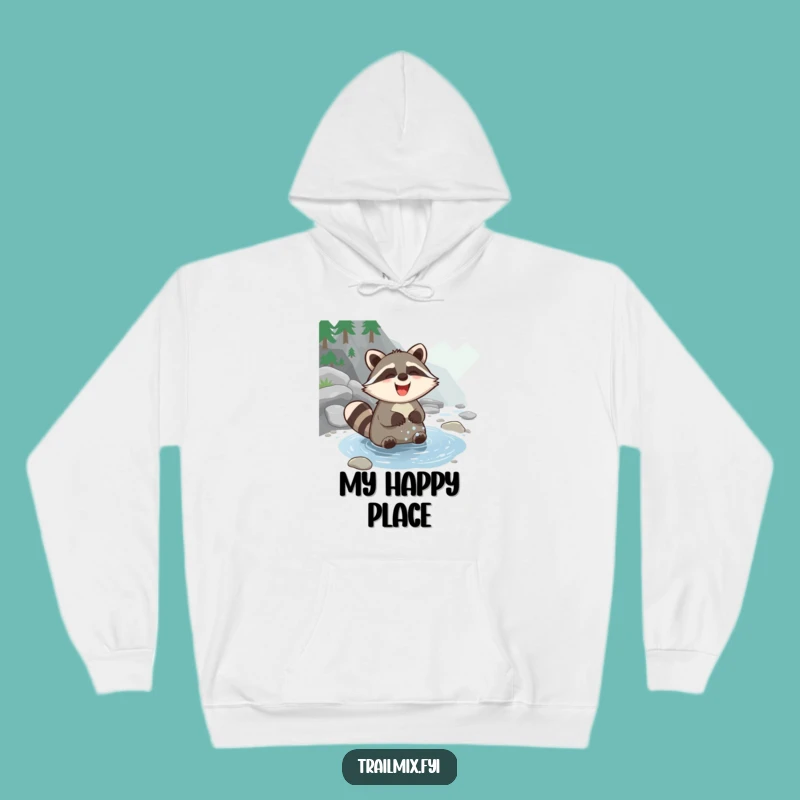 Cozy Funny Giggling Raccoon Hoodie: Warm Apparel with a Happy Animal, Perfect Gift