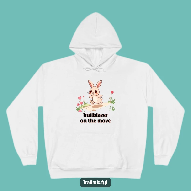 Cozy Funny Rabbit Hoodie: Energetic Trail Hopper's Warm Comfort Gift